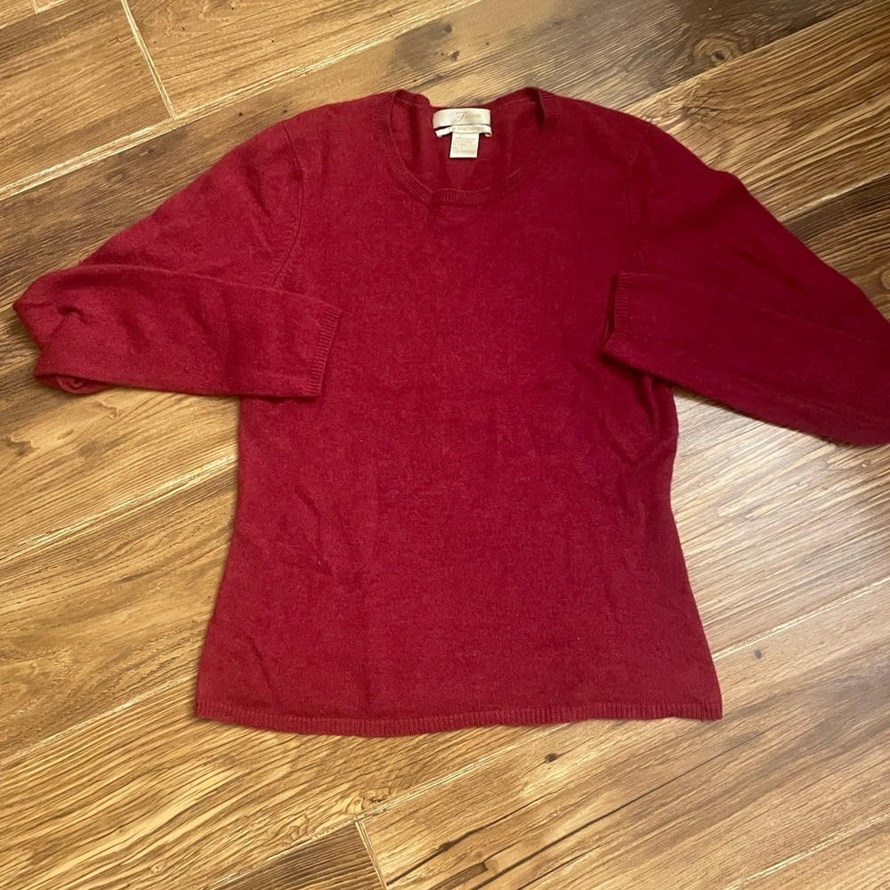 Fiona Red 2 ply Cashmere‎ Sweater